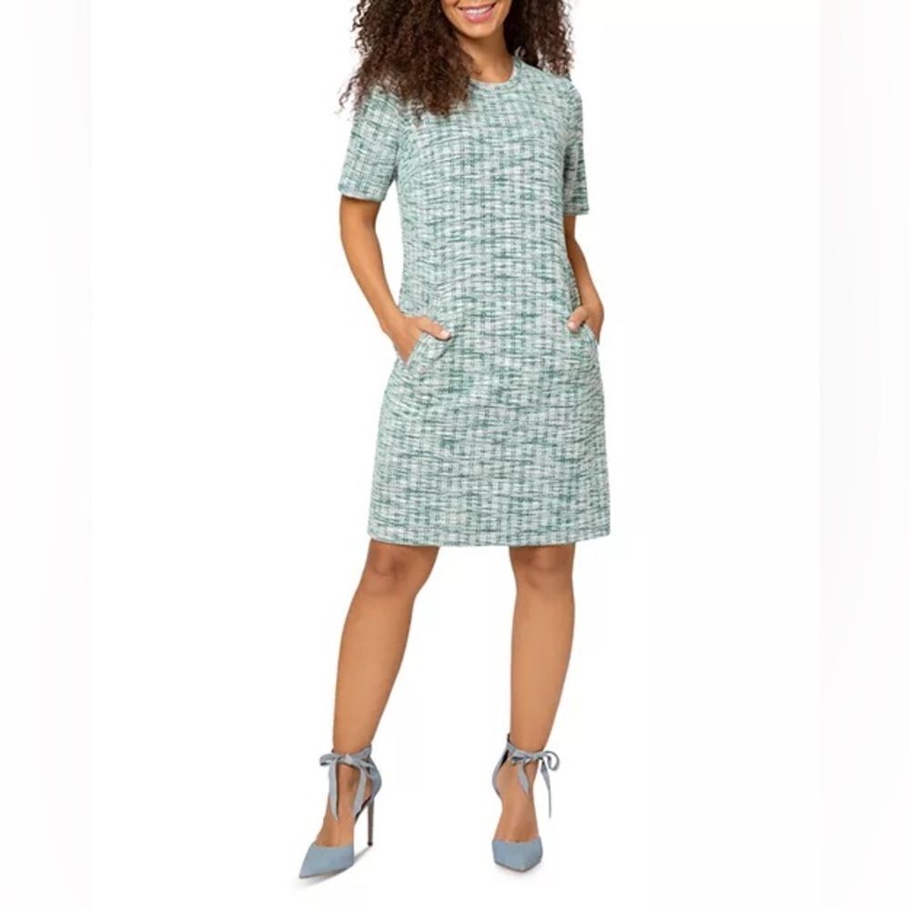 Leota Maddie Space Dye Stripe Dress Green Size 1XL EUC